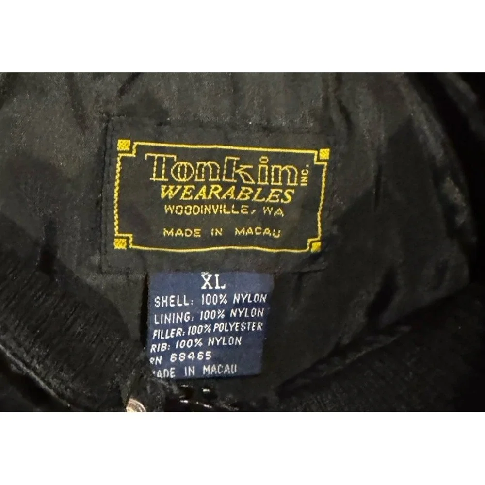 Vintage Komatsu Excavators Puffer Jacket XL Bulldozer Racing Rare